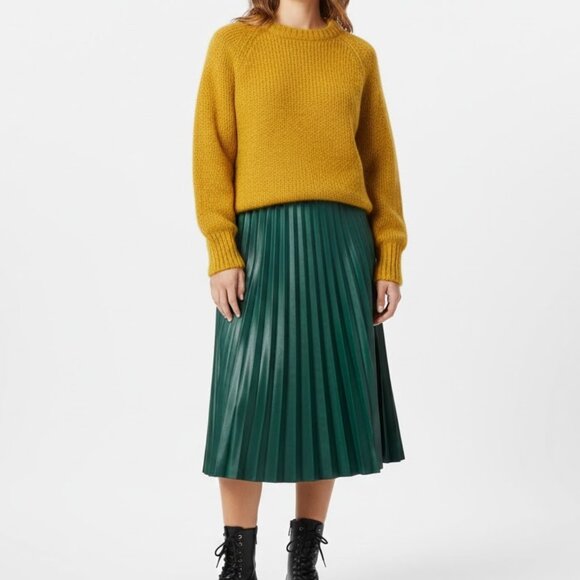 Zara Sweaters - Zara Mohair Blend Chunky Knit Sweater Mustard Yellow Gold Pullover Small